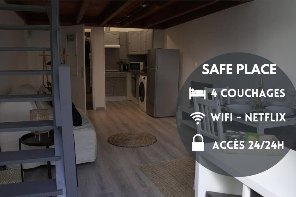 Saafeplace-4Pers-Wifi-Keybox-24Sur7 Étampes Εξωτερικό φωτογραφία